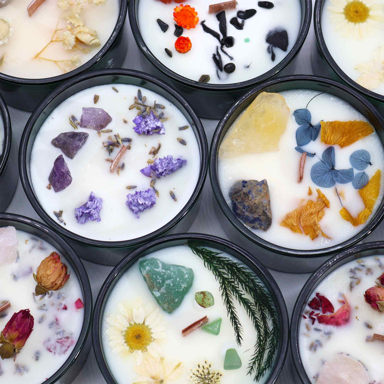 Crystal-Infused Magic & Chakra Candles
