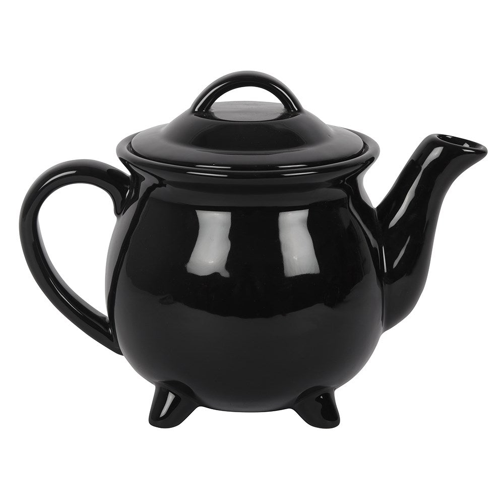 Witches Brew Black Ceramic 5-Piece Cauldron Tea Set