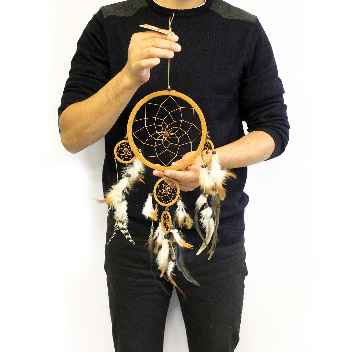 Bali Dreamcatchers with Feathers - Set of 3 - Crystal Nest