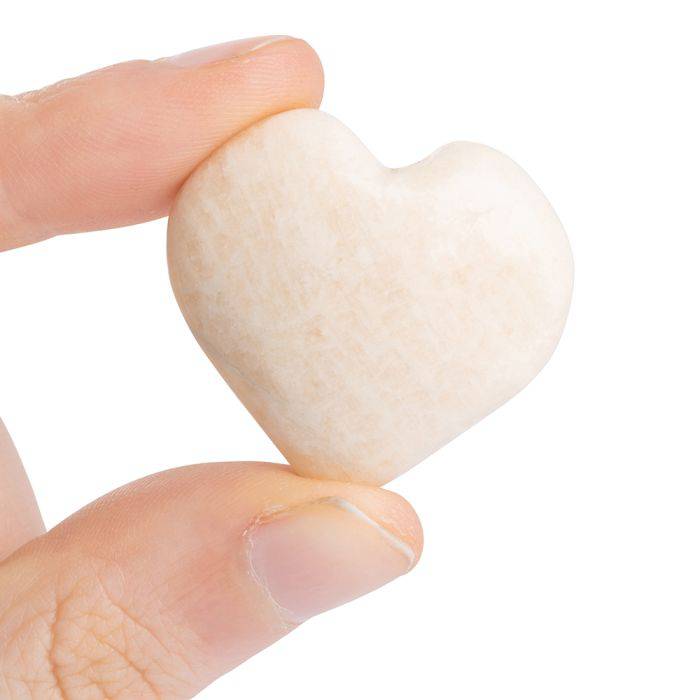 Moonstone Feldspar Crystal Heart - Crystal Nest