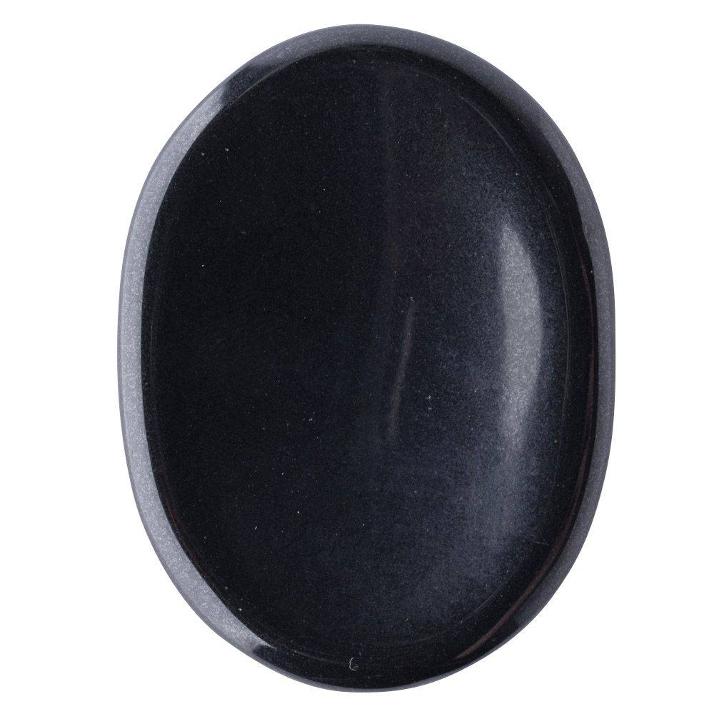 Black Agate Worry Stone - Crystal Nest