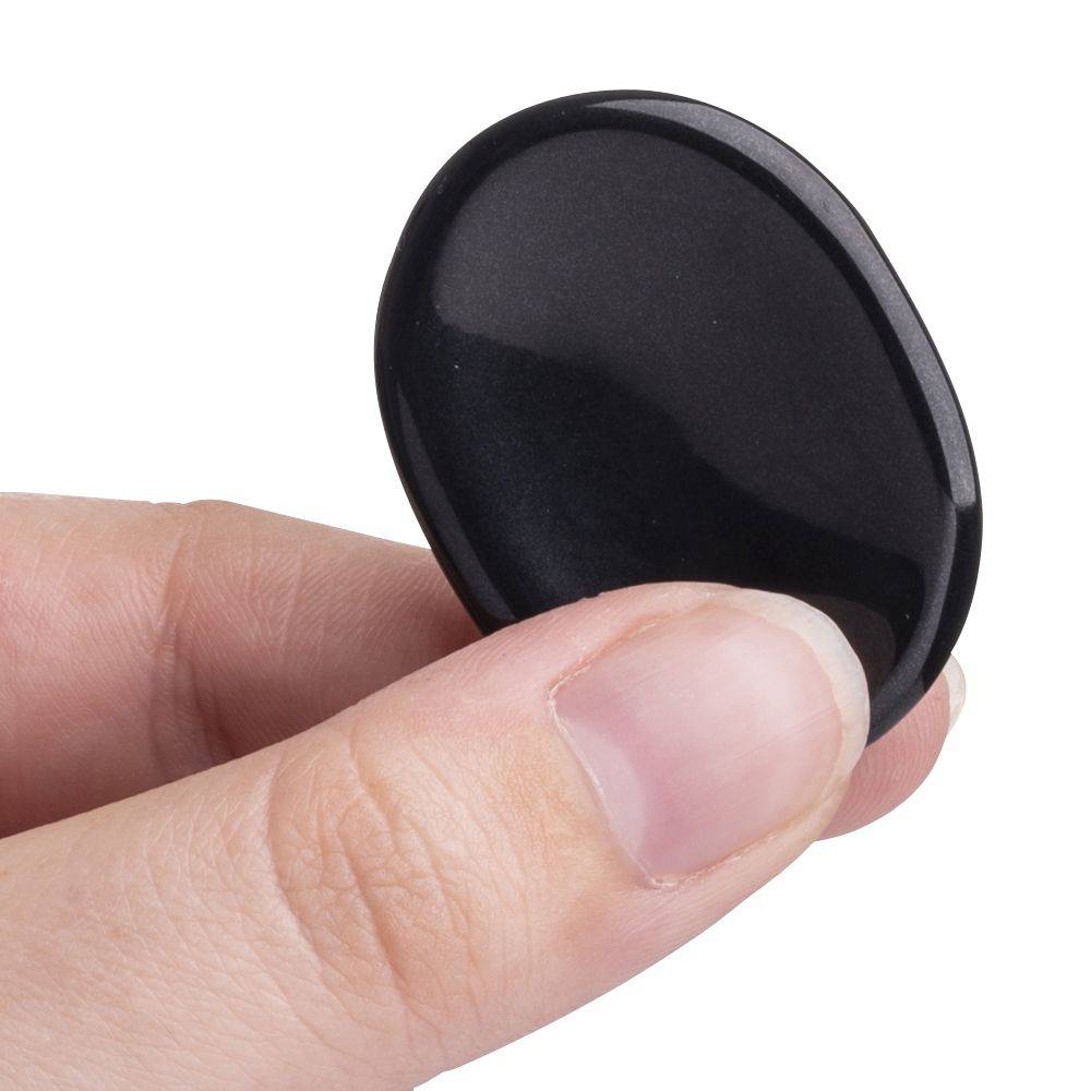 Black Agate Worry Stone - Crystal Nest