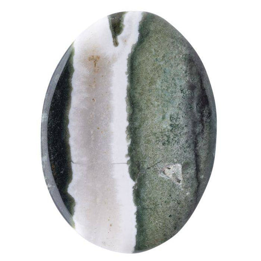 Green Sardonyx Worry Stone - Crystal Nest