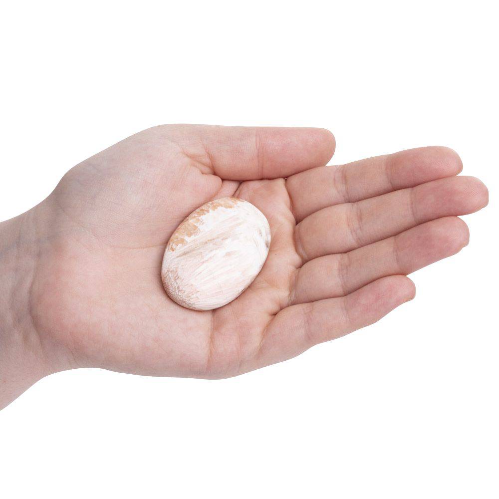 Pink Scolecite Palmstone - Crystal Nest