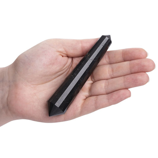 Black Tourmaline Double Terminated Crystal Wand - Crystal Nest