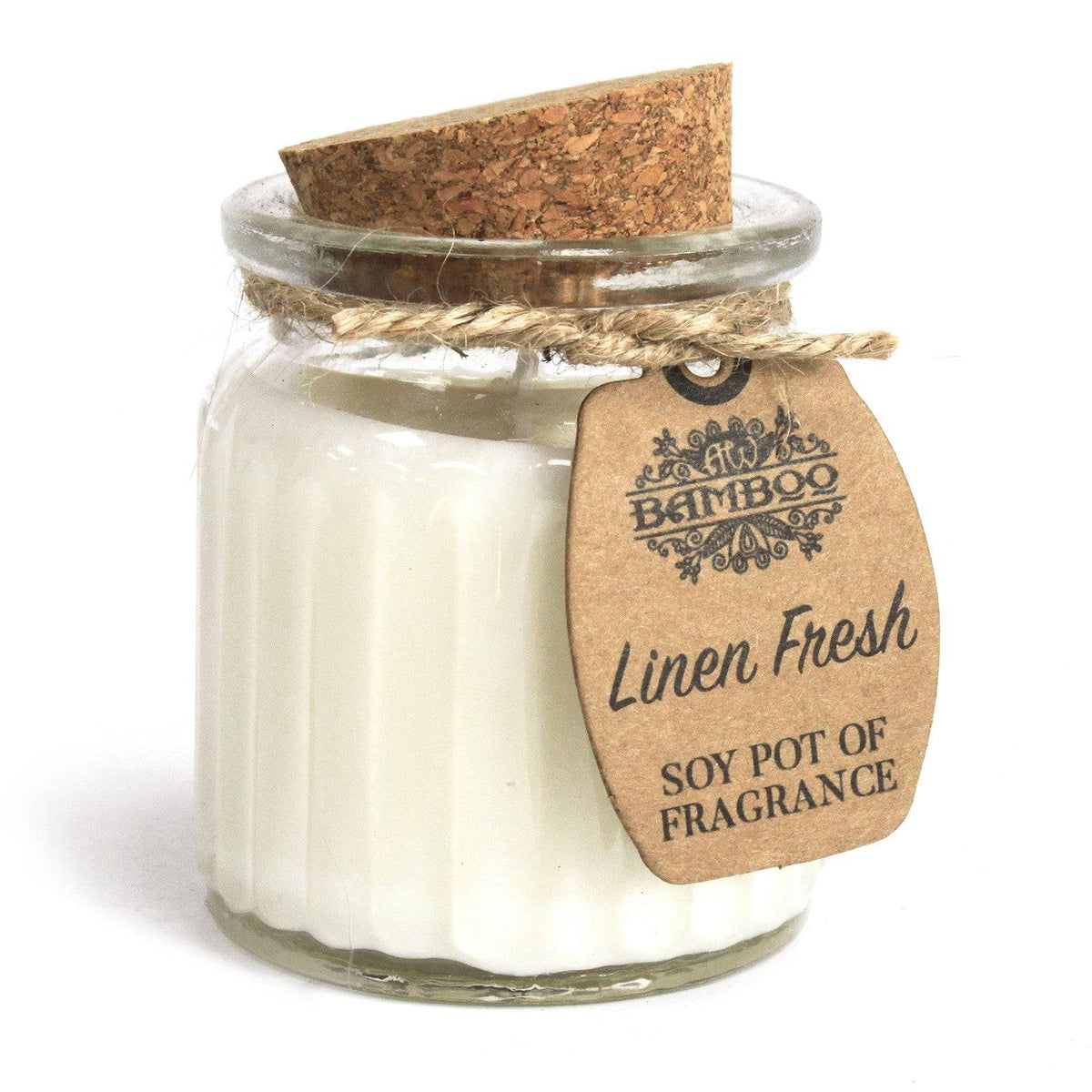 2 x Linen Fresh Soy Pot Fragrance Candles - Crystal Nest