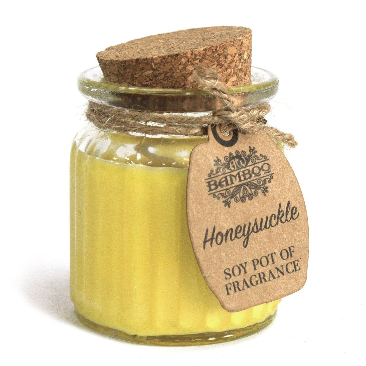 2 x Honeysuckle Soy Pot Fragrance Candles - Crystal Nest