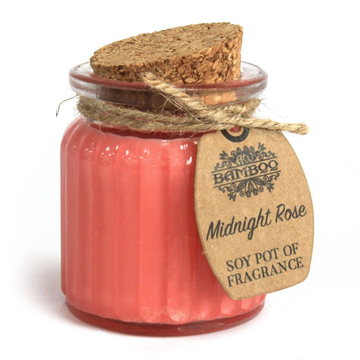 2 x Midnight Rose Soy Pot Fragrance Candles - Crystal Nest