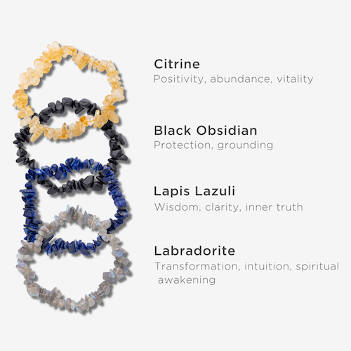Ultimate Crystal Chip Bracelet Set | 12 Gemstone Bracelets for Healing, Energy & Intention - Crystal Nest