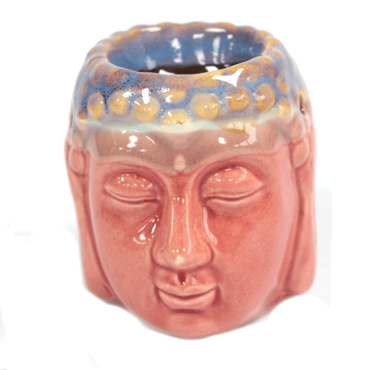 Rose Glazed Buddha Oil Burner - Crystal Nest