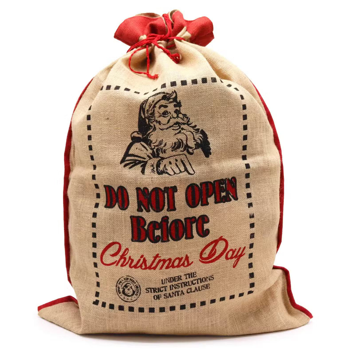 Large Jute Christmas Santa Sack | Do Not Open Before