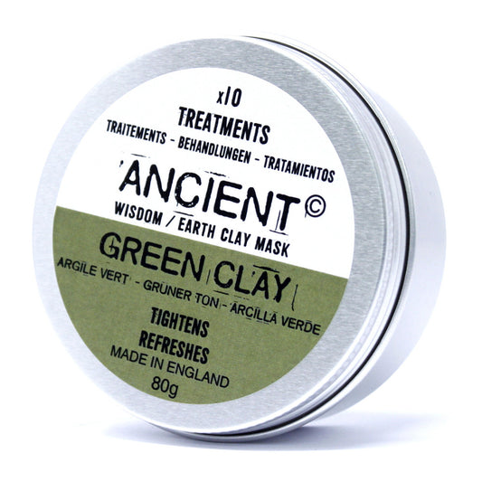 Tighten & Refresh | Natural Green Clay Face Mask Powder | 80g - Crystal Nest