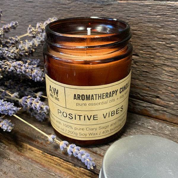 Aromatherapy Soy Wax Candle - Positive Vibes - Crystal Nest