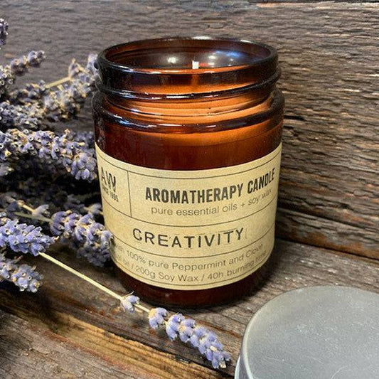 Aromatherapy Soy Wax Candle - Creativity - Crystal Nest