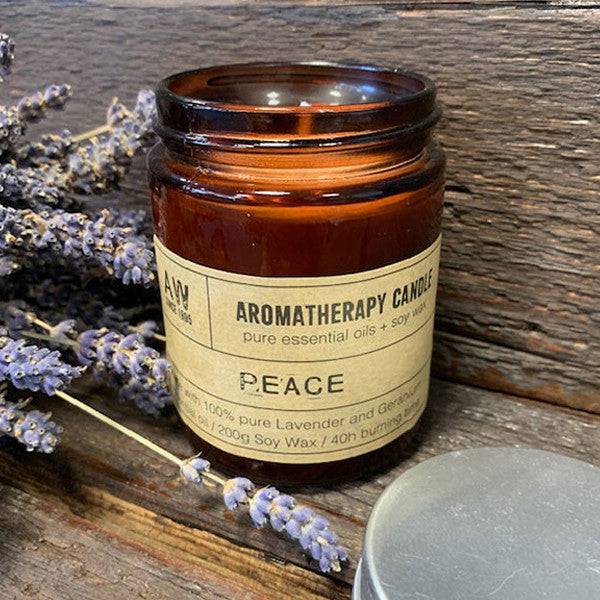 Aromatherapy Soy Wax Candle - Peace - Crystal Nest
