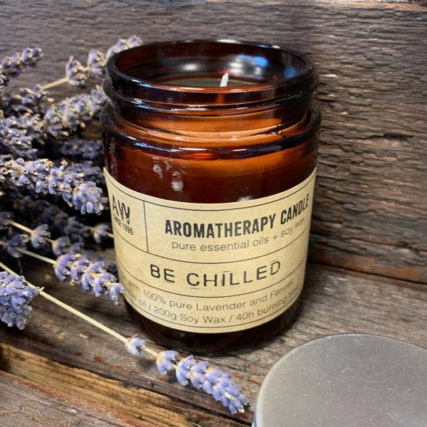 Aromatherapy Soy Wax Candle - Be Chilled - Crystal Nest