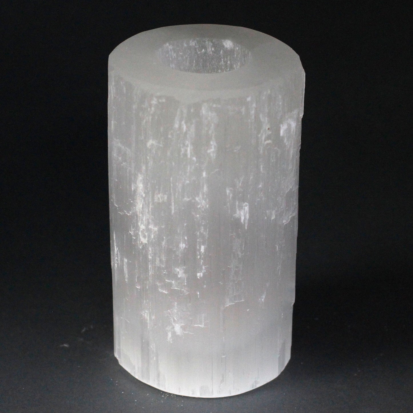 Selenite Cylinder Candle Holder 15cm - Crystal Nest