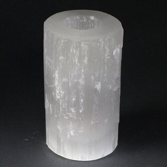 Selenite Cylinder Candle Holder 15cm - Crystal Nest