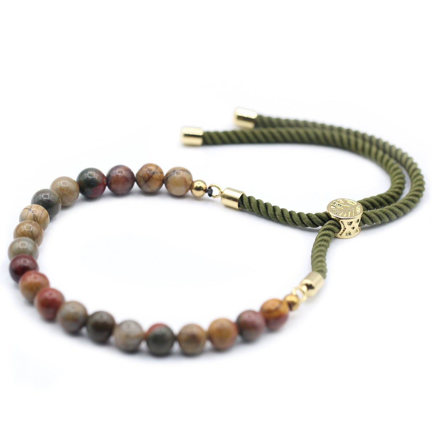 Picasso Jasper Rope String Bracelet - Crystal Nest