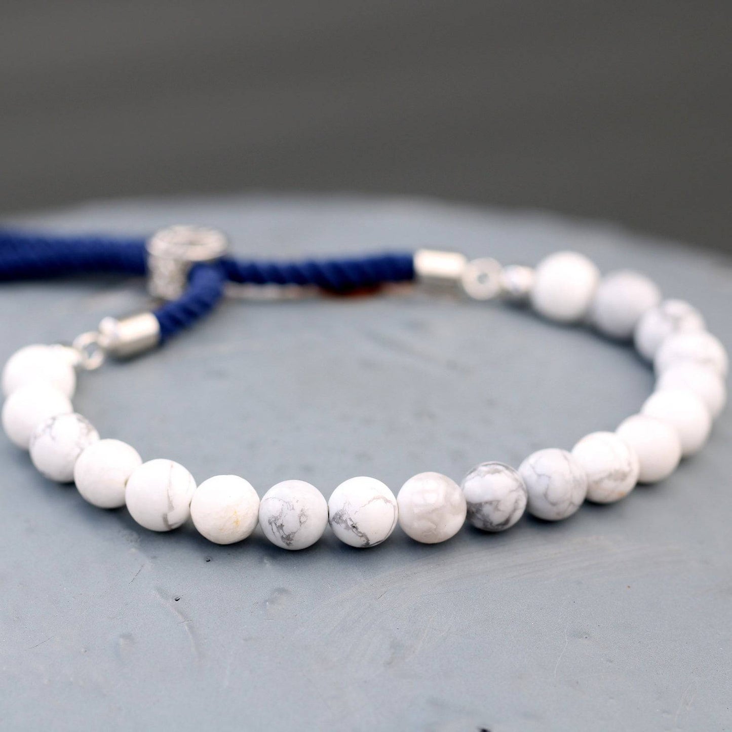 White Howlite Rope String Bracelet - Crystal Nest