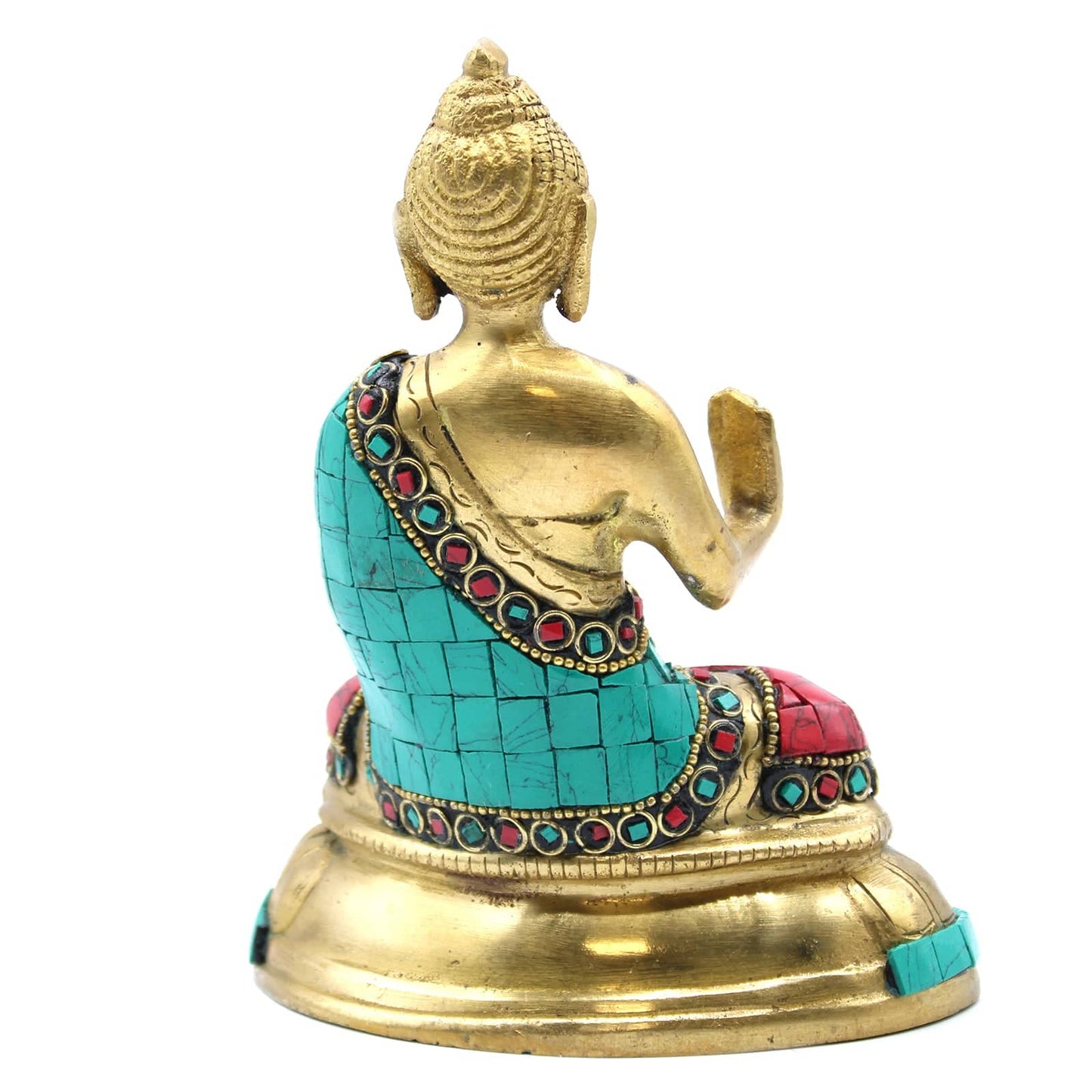 Brass Buddha Statue - Blessing Hand - Crystal Nest