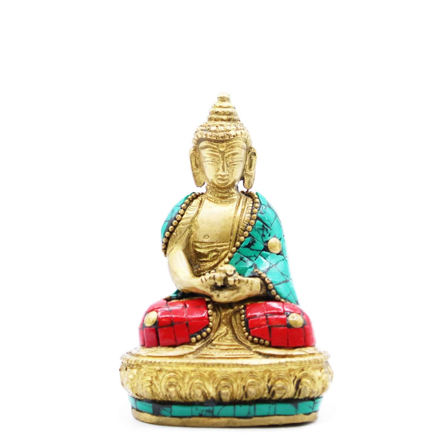 Brass Buddha Statue - Amitabha - Crystal Nest