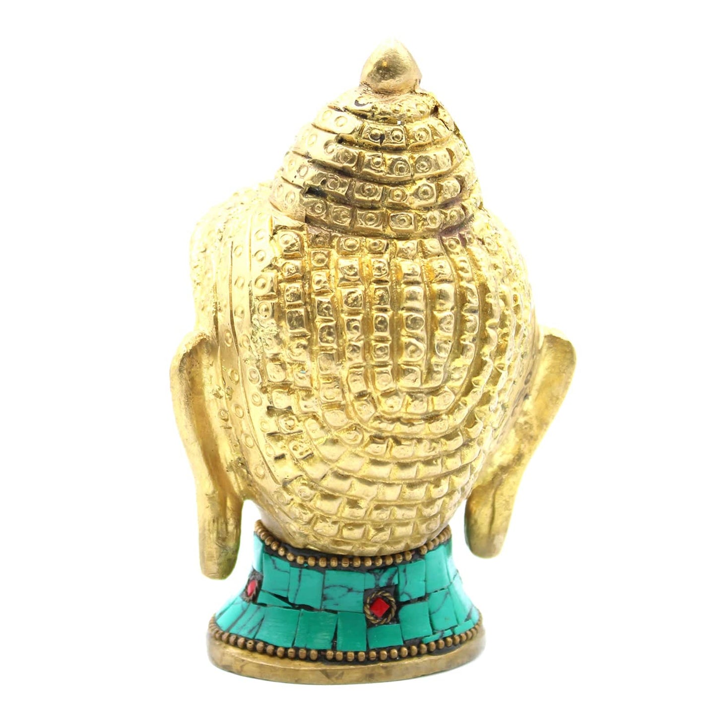 Brass Buddha Head Figure - Large - Crystal Nest