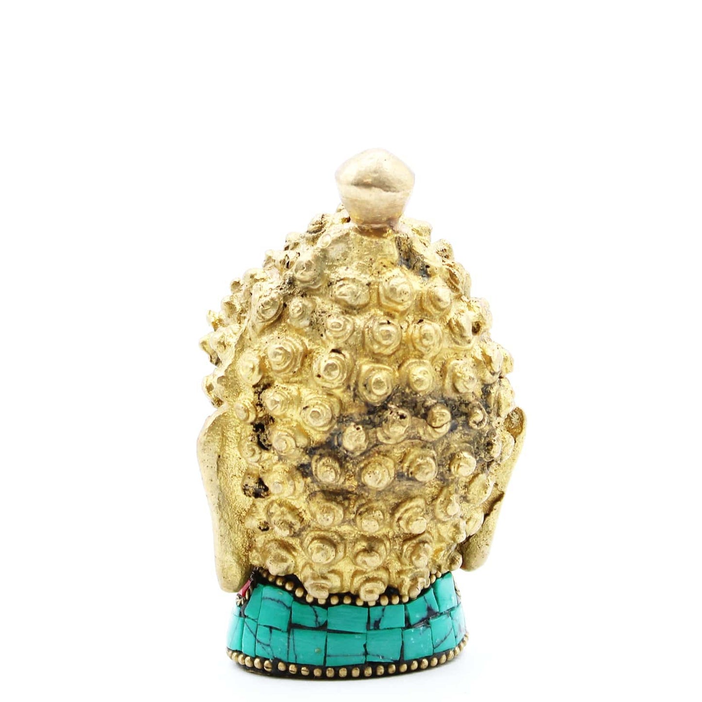 Brass Buddha Head Figure - Medium - Crystal Nest