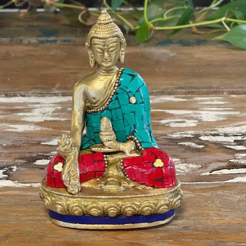 Brass Buddha Statue - Amitabha - Crystal Nest
