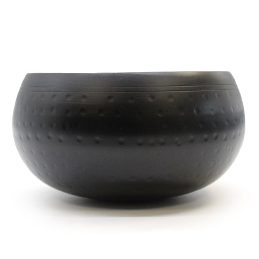 Black Beaten Brass Singing Bowl | Large | 18cm - Crystal Nest