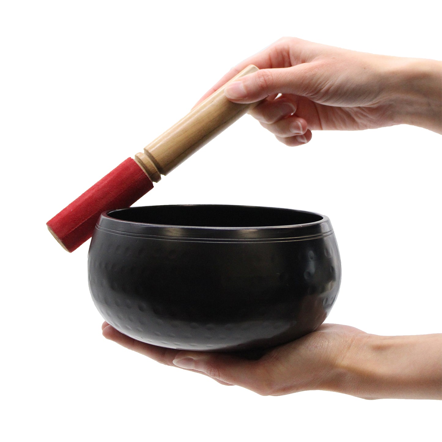 Black Beaten Brass Singing Bowl | Large | 18cm