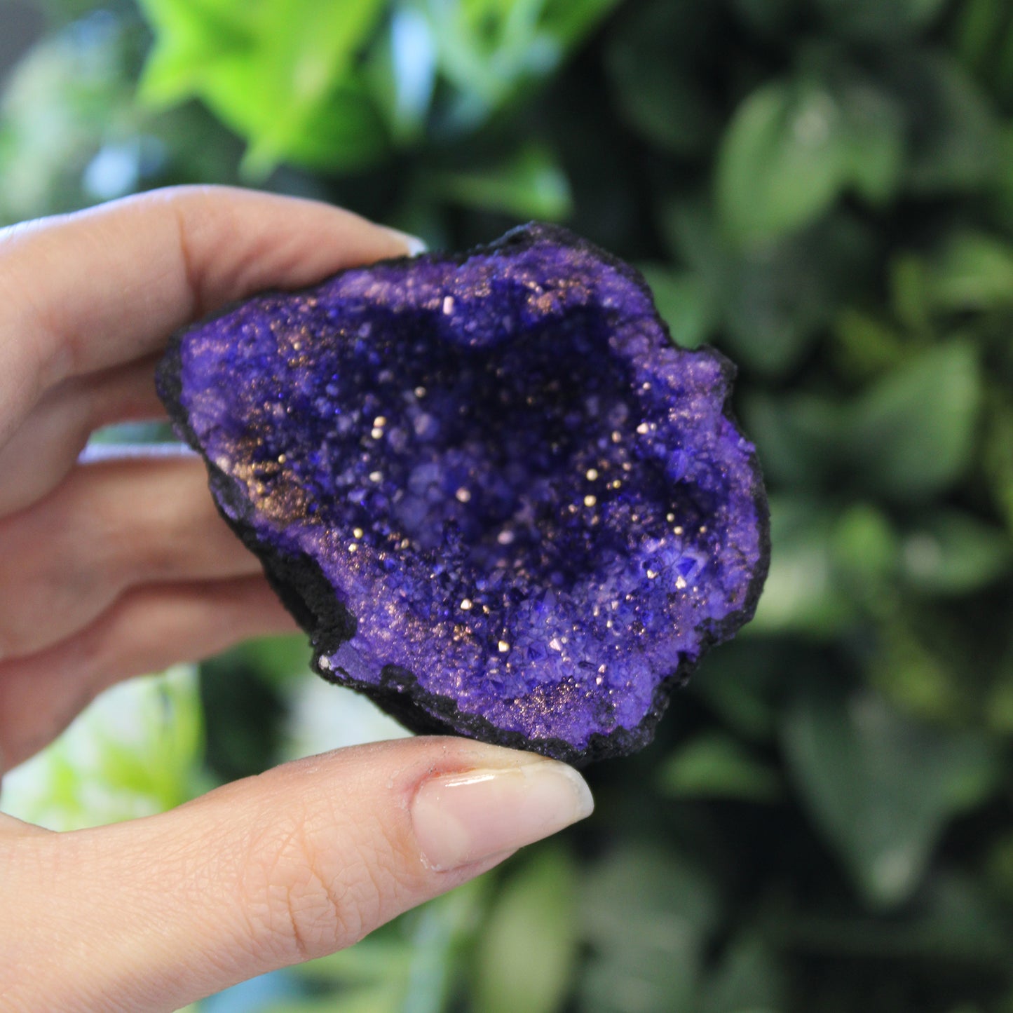 Deep Purple Coloured Calcite Geode
