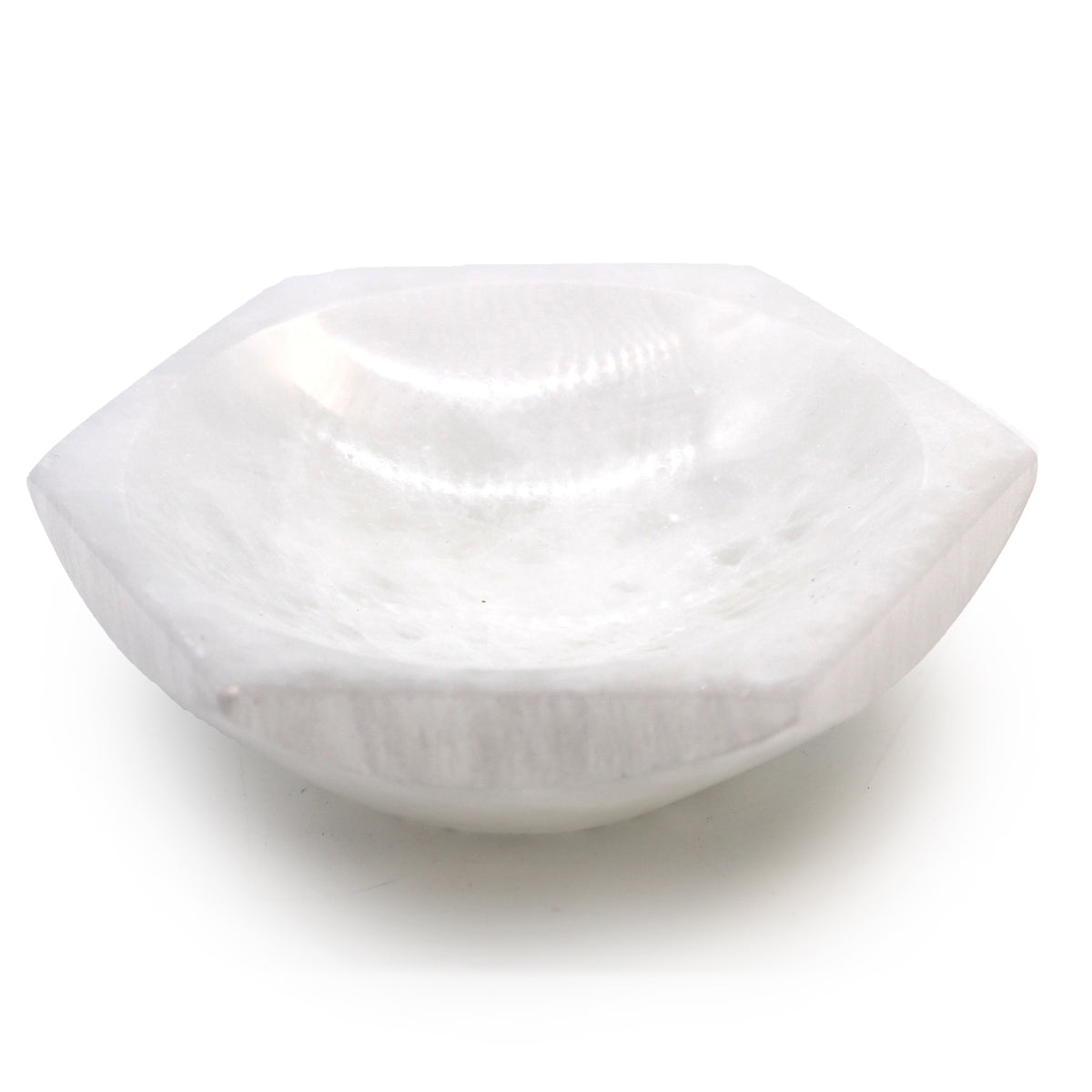 Selenite Hex Bowl – Crystal Cleansing & Charging | Large - Crystal Nest