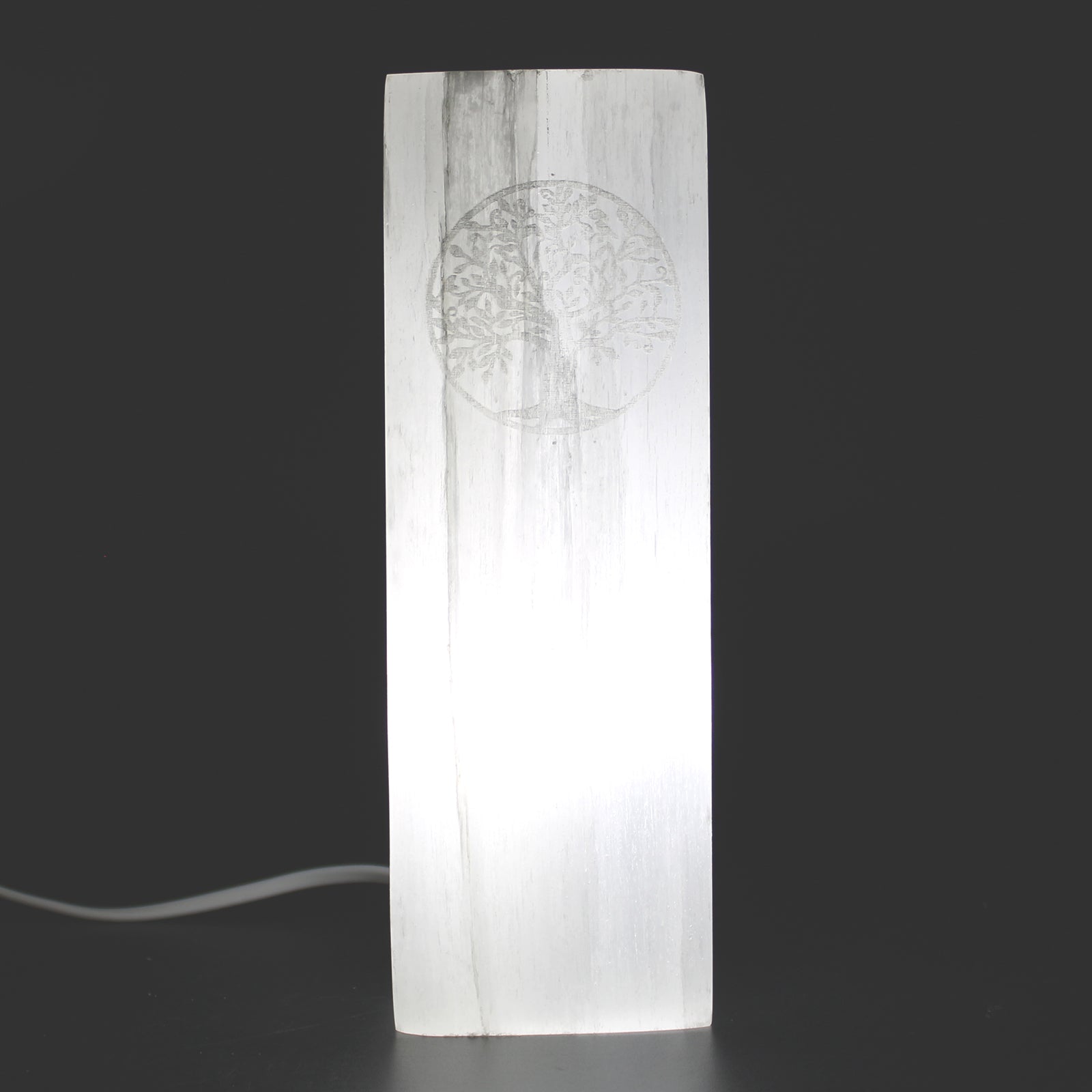 Tree of Life Selenite Lamp | Spiritual Healing & Soothing Cleansing Light | 25cm - Crystal Nest