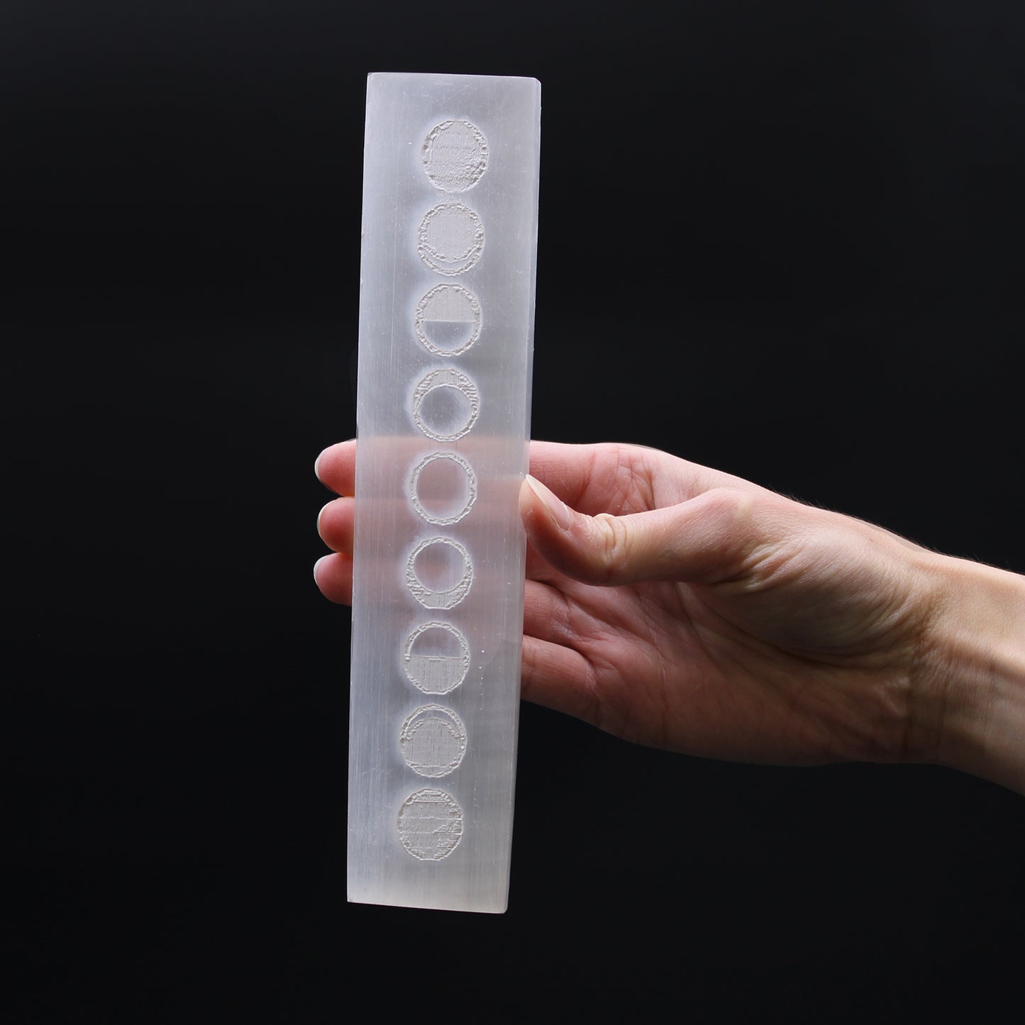 Selenite Moon Cycle Charging Plate Bar - Crystal Nest