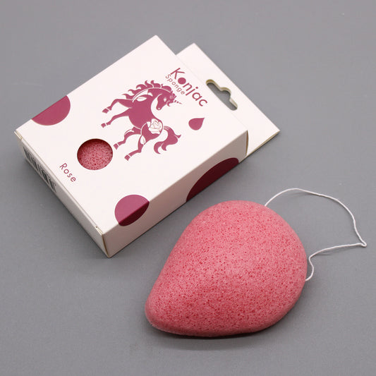 Teardrop Konjac Sponge – Rose | Anti-Aging Cleanse for Radiant Skin - Crystal Nest