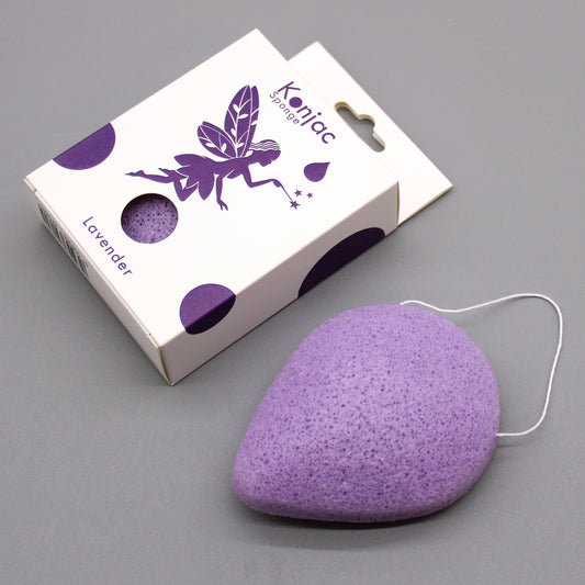 Teardrop Konjac Sponge – Lavender | Calming Cleanse for Soothing Radiance - Crystal Nest