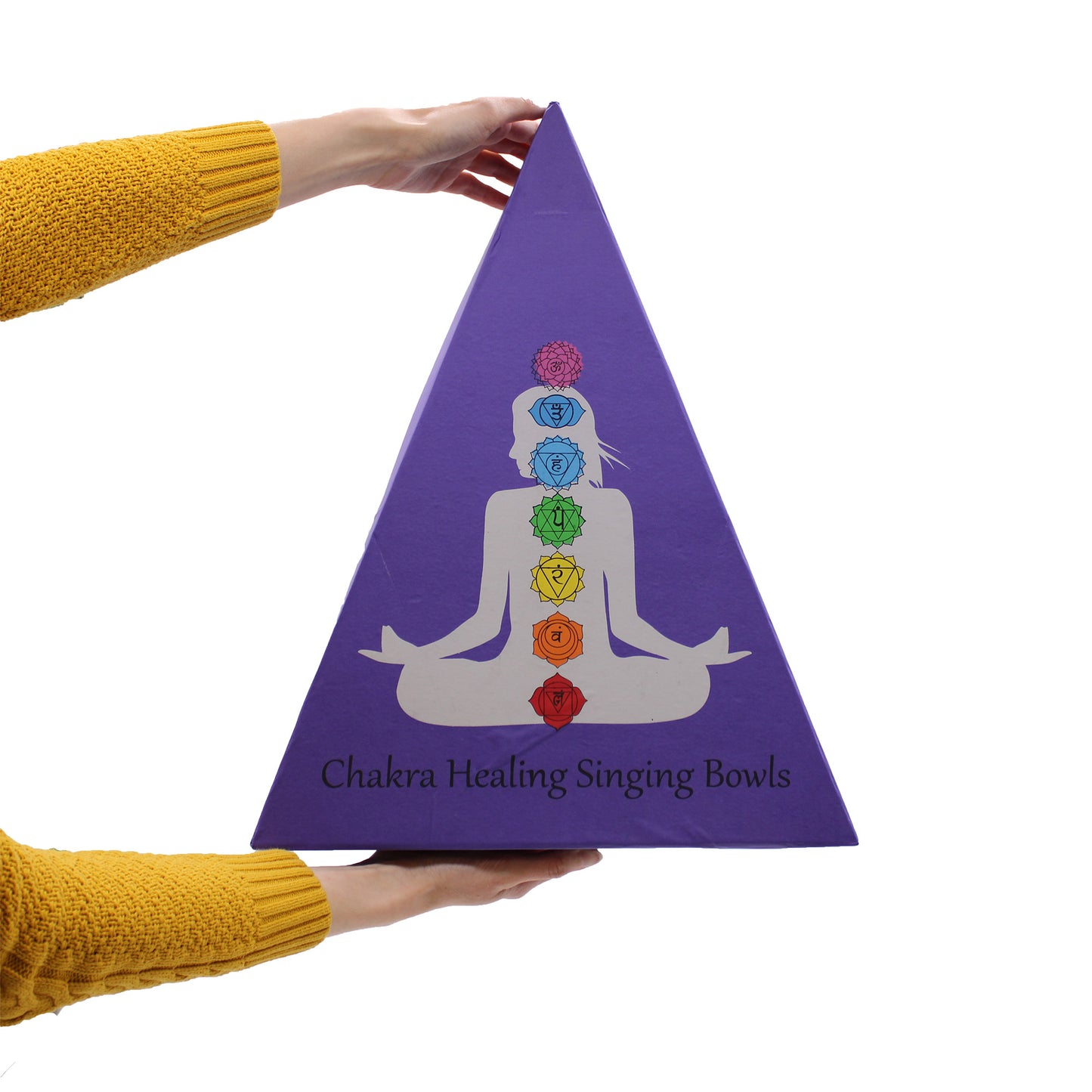 Chakra Pyramid Singing Bowl Gift Set - Crystal Nest