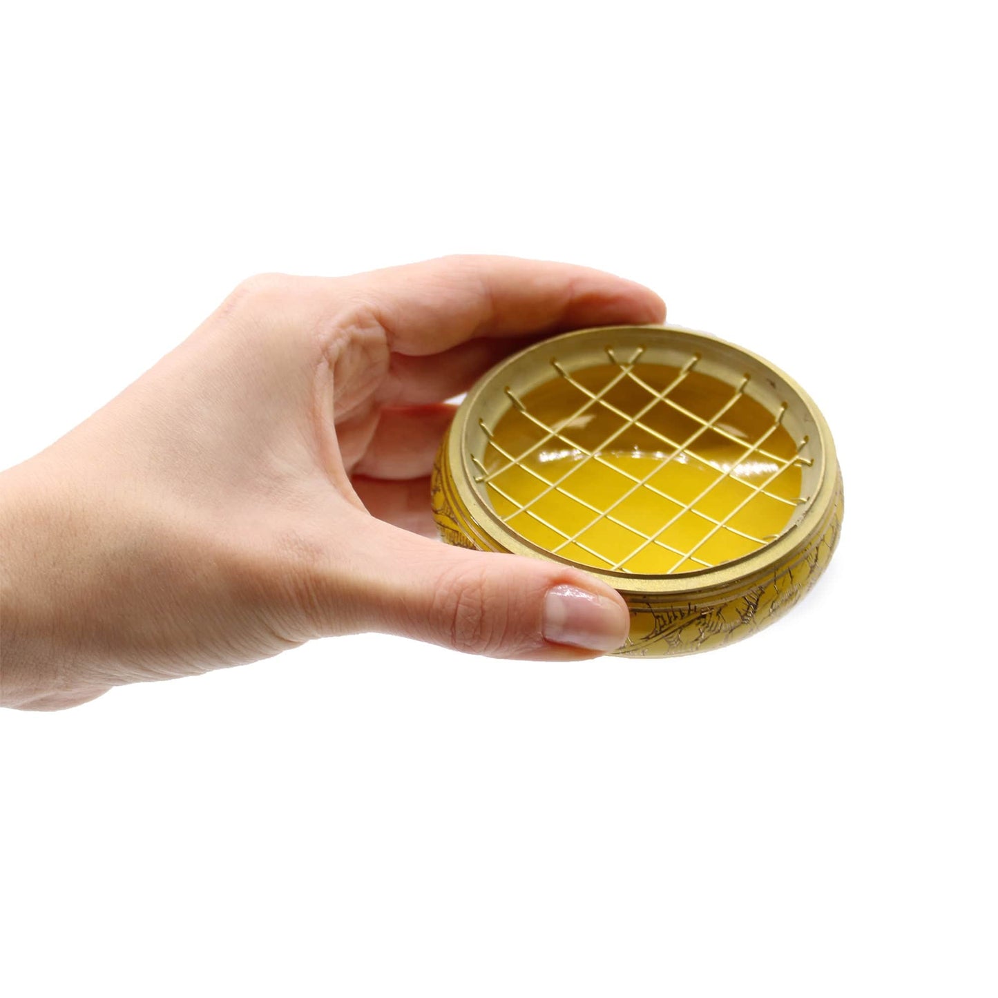 Solar Plexus Chakra Yellow Charcoal Incense Burner Jar - Crystal Nest