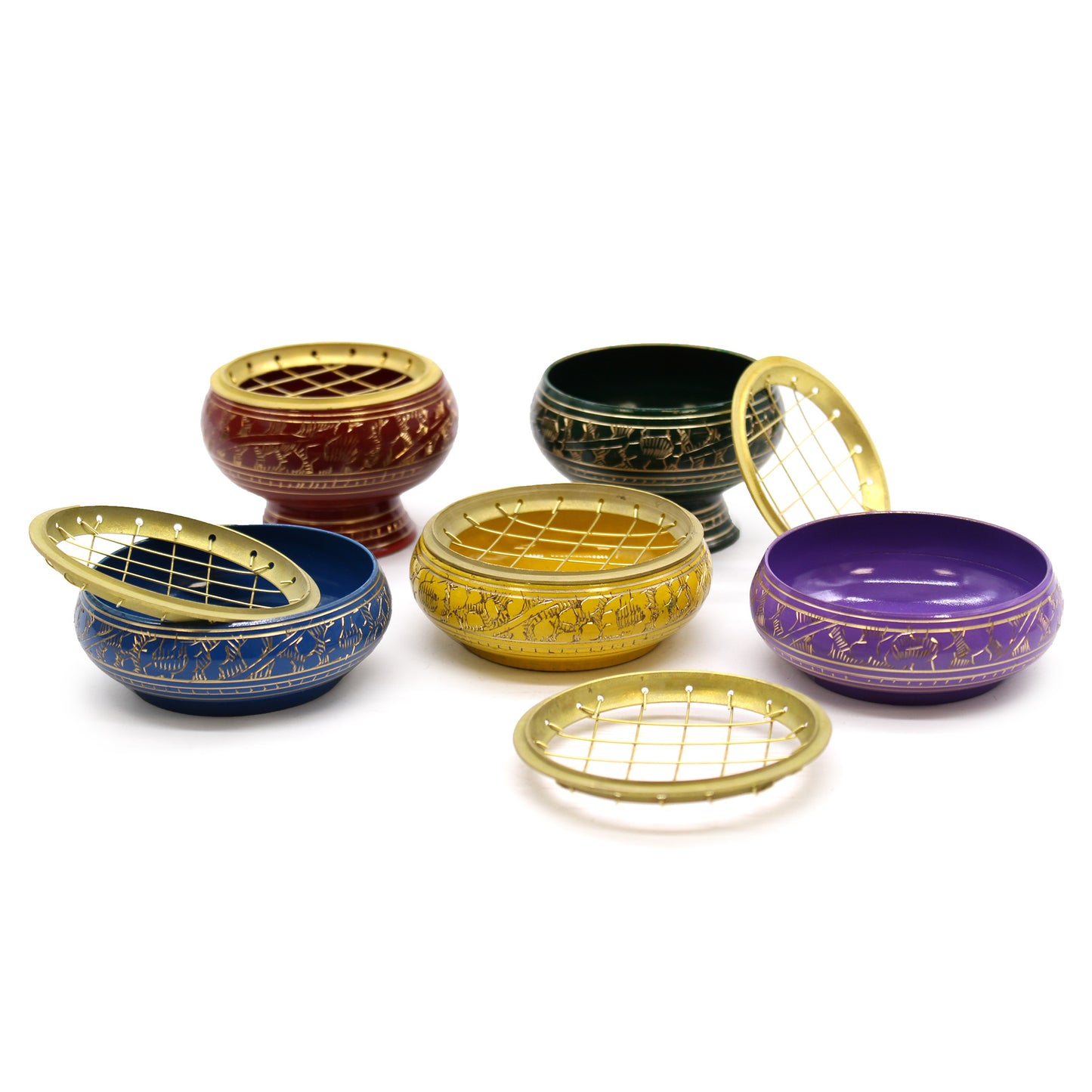 Solar Plexus Chakra Yellow Charcoal Incense Burner Jar - Crystal Nest