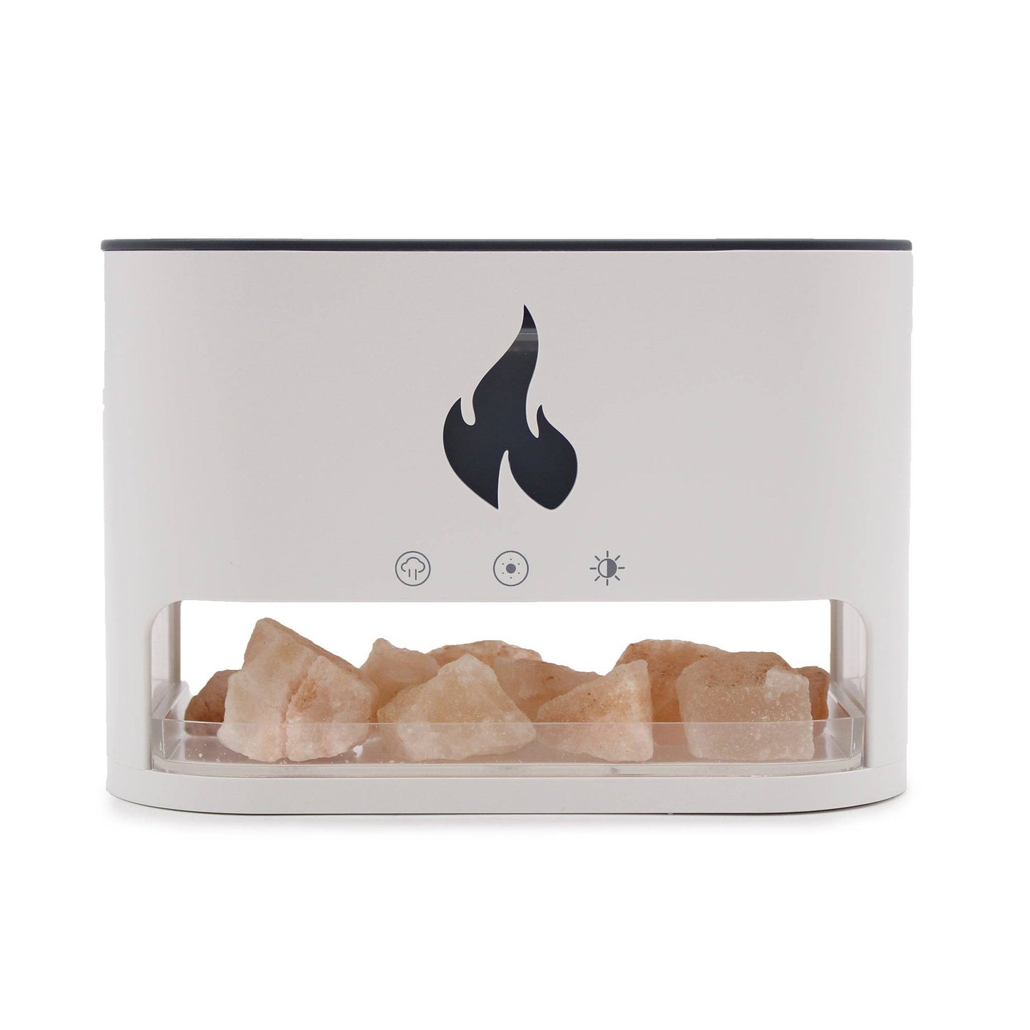 Himalayan Salt Fireplace Humidifier & Aroma Diffuser Lamp - Crystal Nest