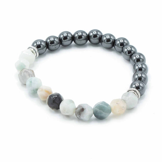 Magnetic Mountain Jade Faceted Gemstone Bracelet - Crystal Nest