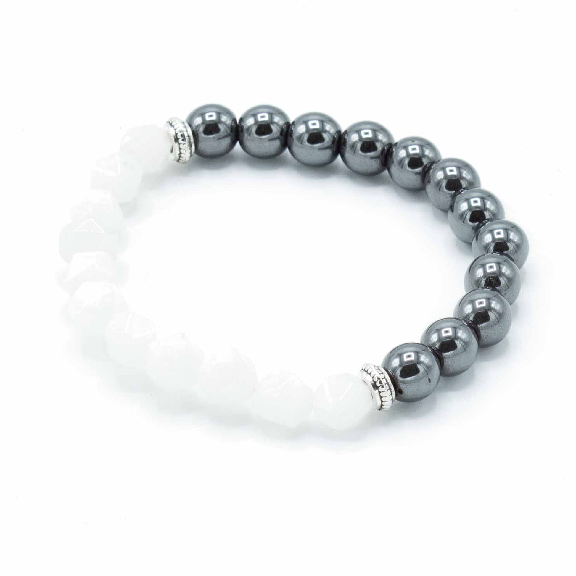 Magnetic Rock Quartz Faceted Gemstone Bracelet - Crystal Nest