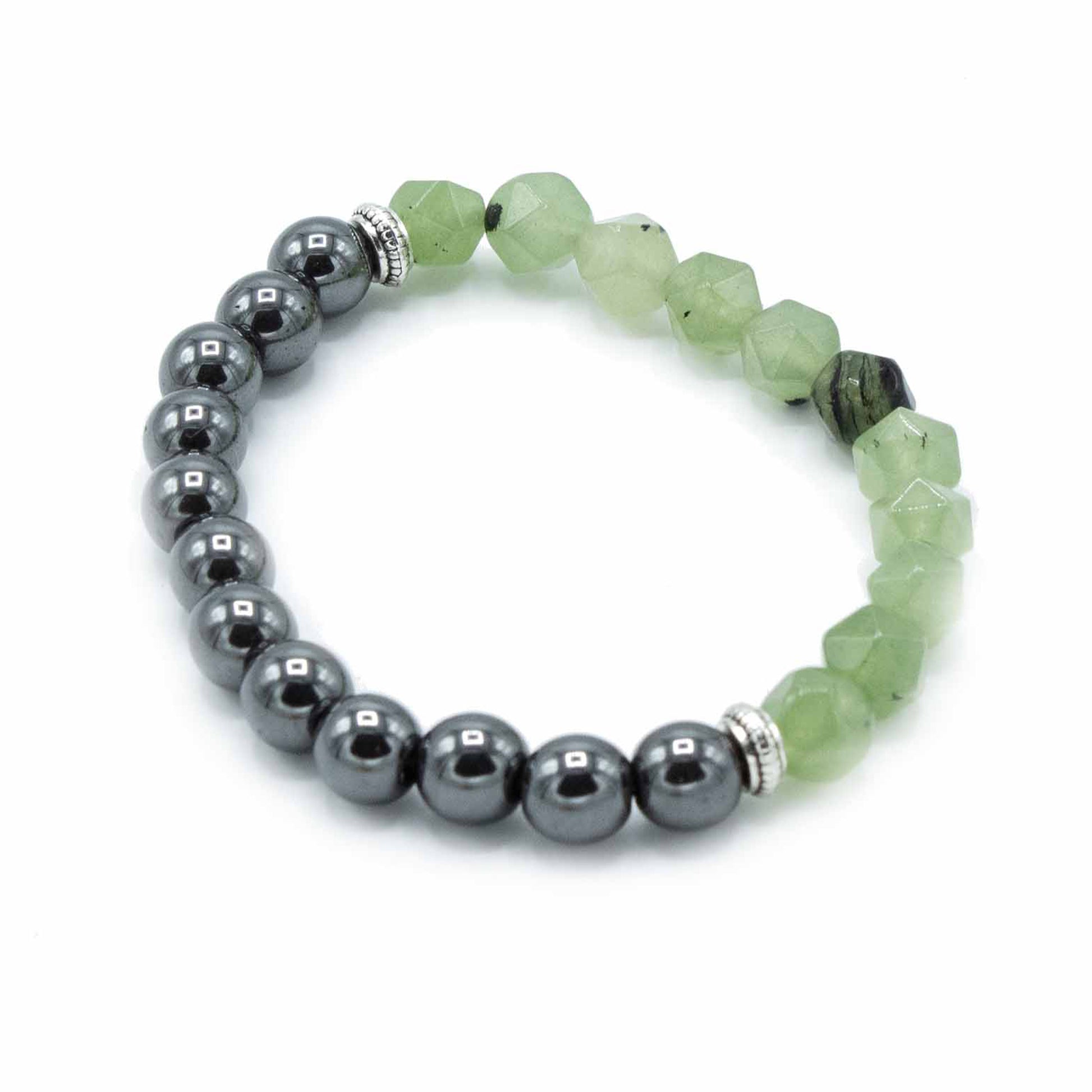 Magnetic Jade Faceted Gemstone Bracelet - Crystal Nest