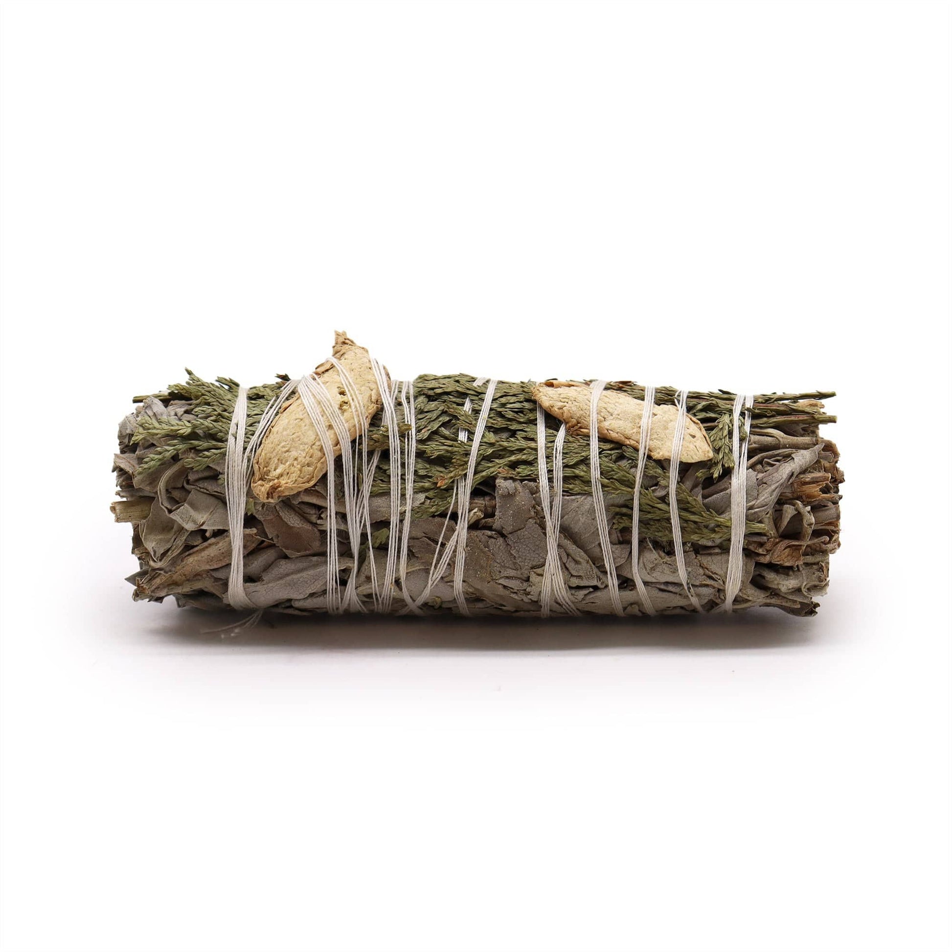 Smudge Stick - White Sage, Ginger & Cedar - Crystal Nest