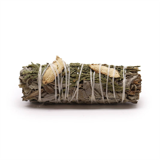Smudge Stick - White Sage, Ginger & Cedar - Crystal Nest