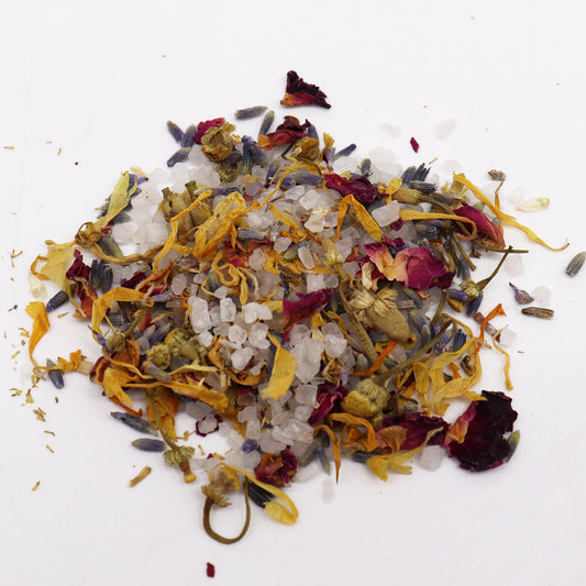Floral Sea Salt Bath Soak | Natural Serenity & Rejuvenation 140g - Crystal Nest