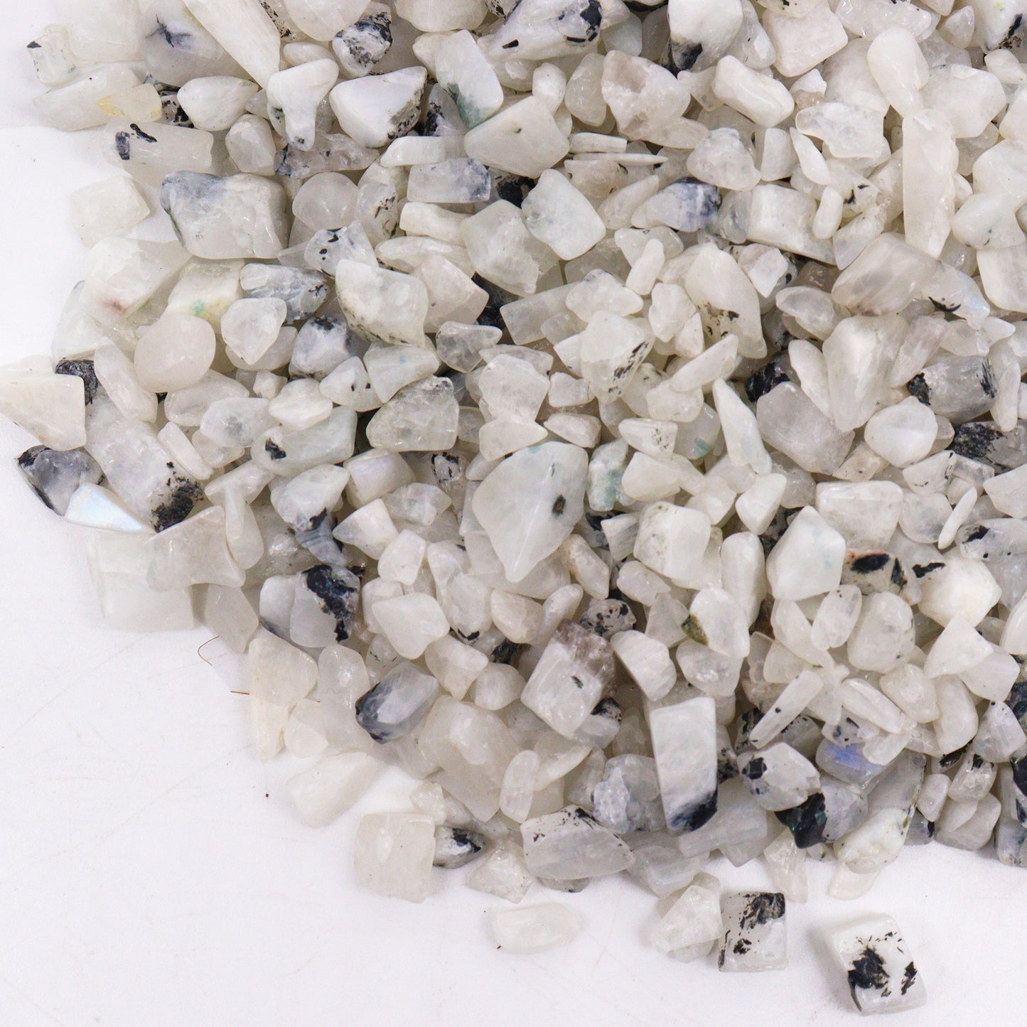 Rainbow Moonstone Crystal Chips - 40g Bag - Crystal Nest