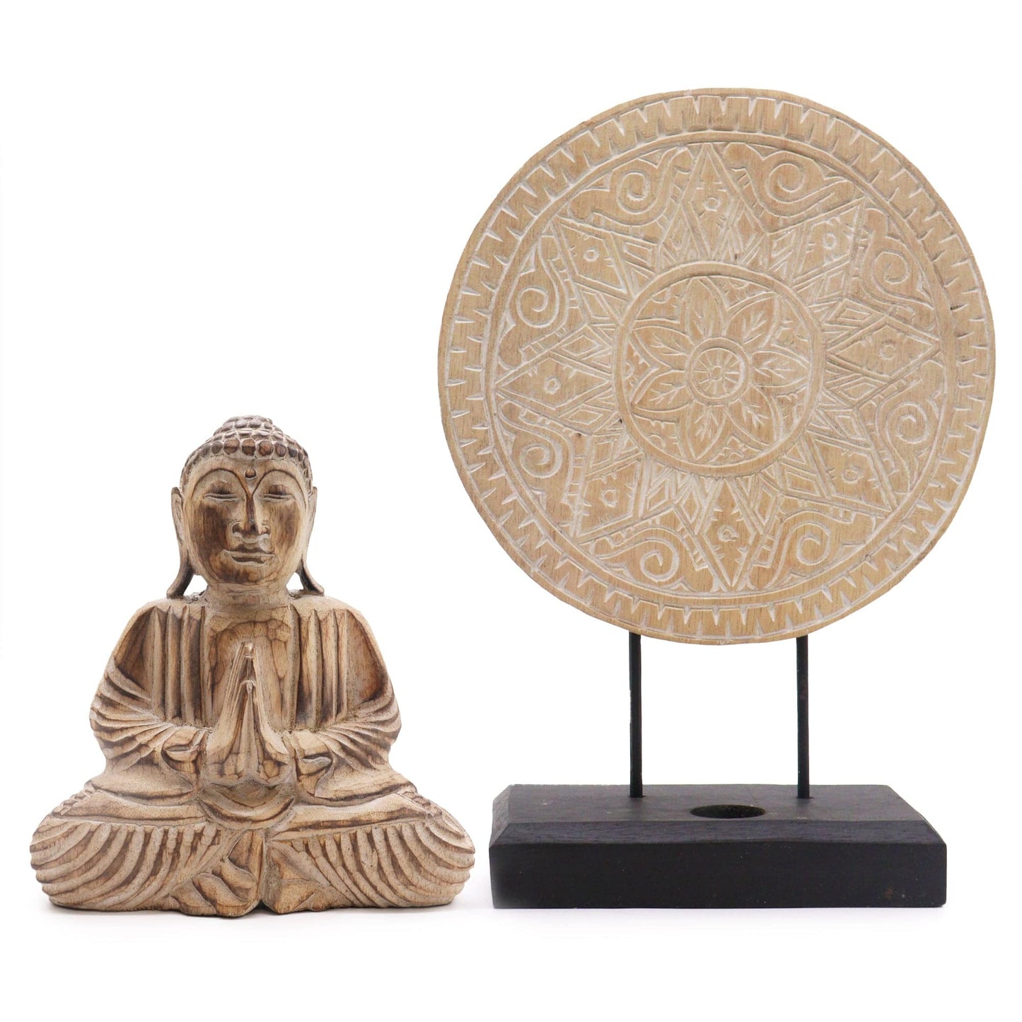 Buddha Feng Shui Set - Classic Mandala - Natural - Crystal Nest