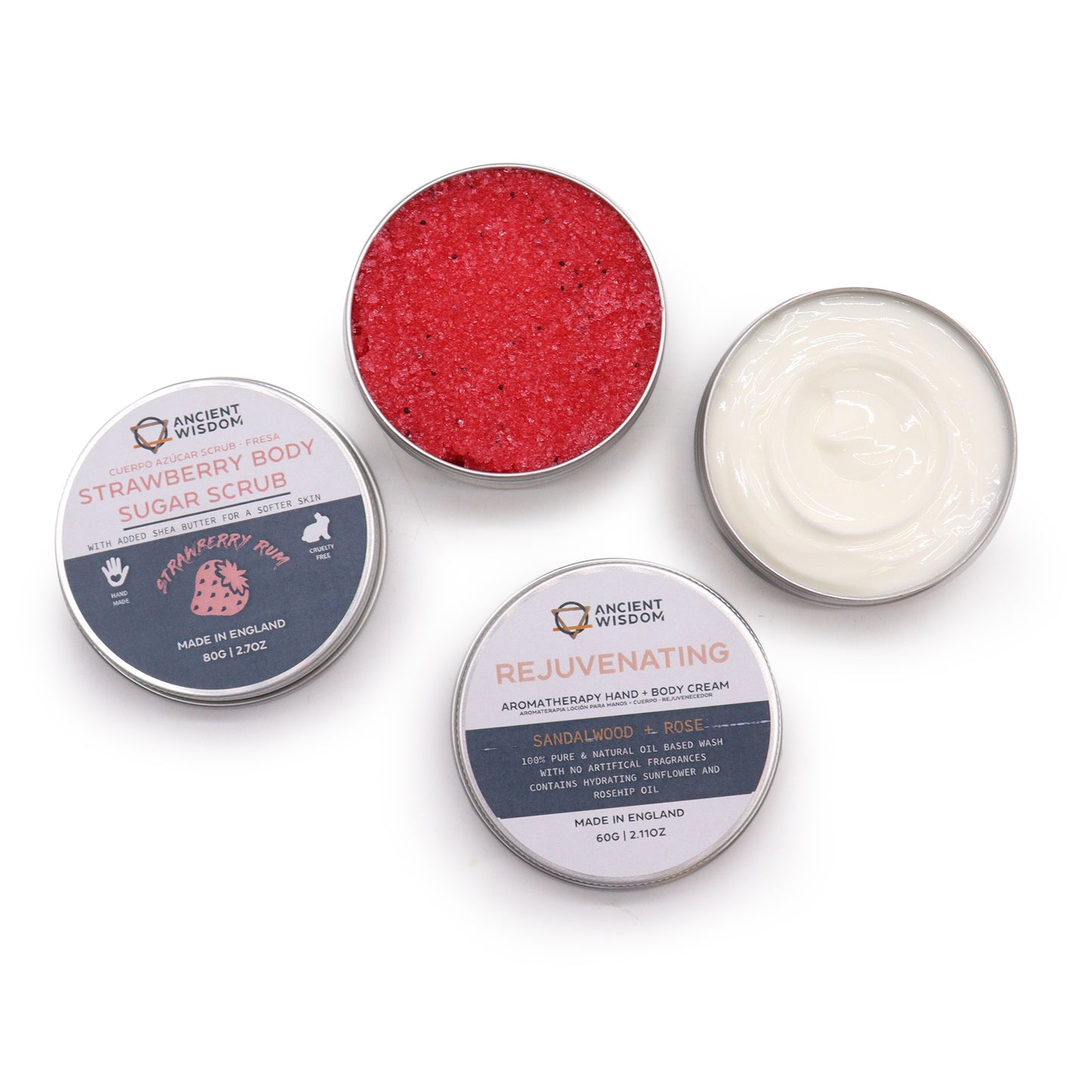 Serenity Essential Self Care Kit | Luxury Spa Gift Set with Scrub, Bath Salts & Serum